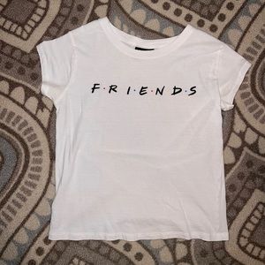 Friends white T-shirt size small. Worn once like new!